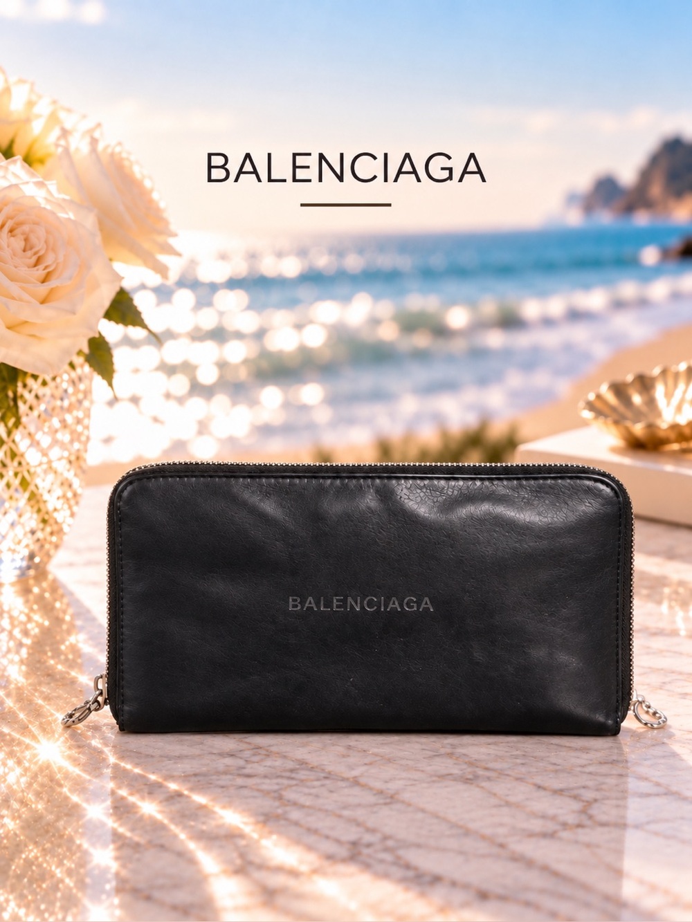 Balenciaga Long Zip-Around Wallet